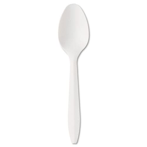 Boardwalk Mediumweight Polypropylene Cutlery Teaspoon White 1000/carton - Food Service - Boardwalk®