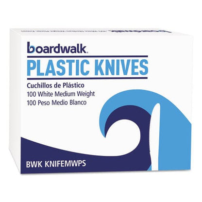 Boardwalk Mediumweight Polystyrene Cutlery Knife White 10 Boxes Of 100/carton - Food Service - Boardwalk®