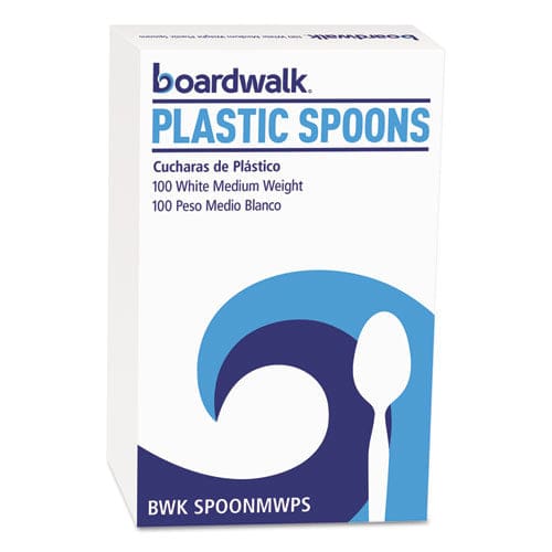 Boardwalk Mediumweight Polystyrene Cutlery Teaspoon White 10 Boxes Of 100/carton - Food Service - Boardwalk®