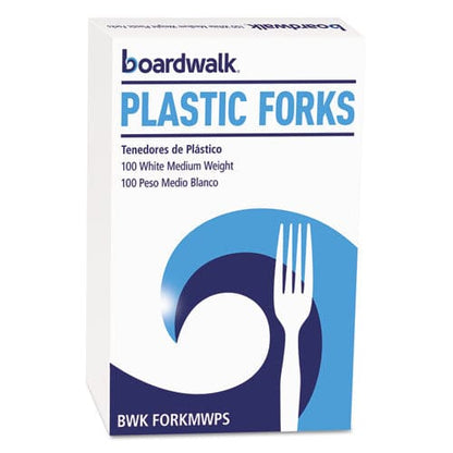 Boardwalk Mediumweight Polystyrene Fork White 10 Boxes Of 100/carton - Food Service - Boardwalk®