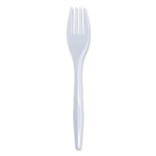 Boardwalk Mediumweight Wrapped Polypropylene Cutlery Fork White 1000/carton - Food Service - Boardwalk®