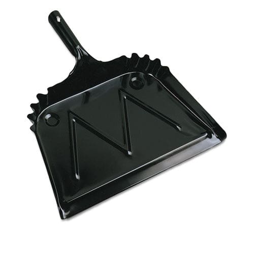 Boardwalk Metal Dust Pan 12 X 14 2 Handle 20-gauge Steel Black - Janitorial & Sanitation - Boardwalk®