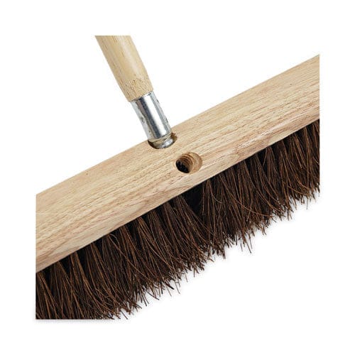 Boardwalk Metal Tip Threaded Hardwood Broom Handle 1.13 Dia X 60 Natural - Janitorial & Sanitation - Boardwalk®