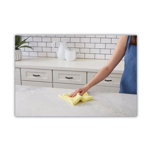 Boardwalk Microfiber Cleaning Cloths 16 X 16 Yellow 24/pack - Janitorial & Sanitation - Boardwalk®