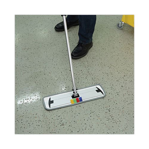Boardwalk Microfiber Cleaning Kit 18 Wide Blue/green Microfiber Head 35 To 60 Gray Aluminum Handle - Janitorial & Sanitation - Boardwalk®