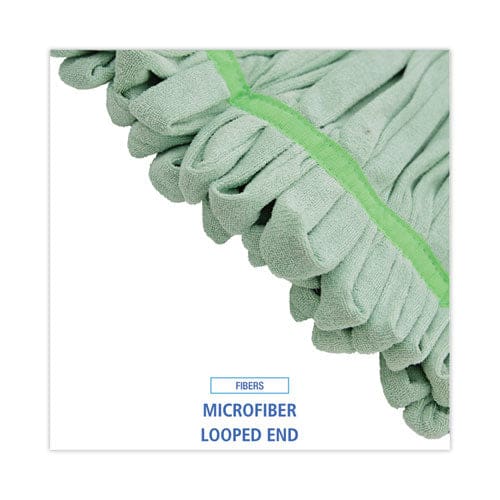 Boardwalk Microfiber Looped-end Wet Mop Head Large Green 12/carton - Janitorial & Sanitation - Boardwalk®