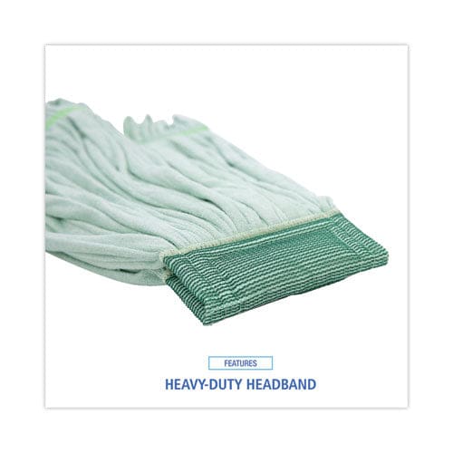 Boardwalk Microfiber Looped-end Wet Mop Head Large Green 12/carton - Janitorial & Sanitation - Boardwalk®