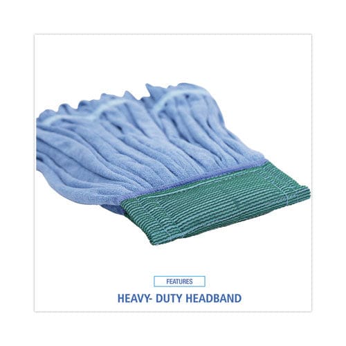 Boardwalk Microfiber Looped-end Wet Mop Head Medium Blue - Janitorial & Sanitation - Boardwalk®
