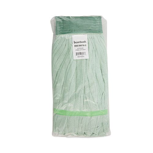 Boardwalk Microfiber Looped-end Wet Mop Head Medium Green - Janitorial & Sanitation - Boardwalk®