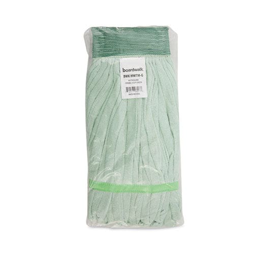 Boardwalk Microfiber Looped-end Wet Mop Heads Medium Green 12/carton - Janitorial & Sanitation - Boardwalk®