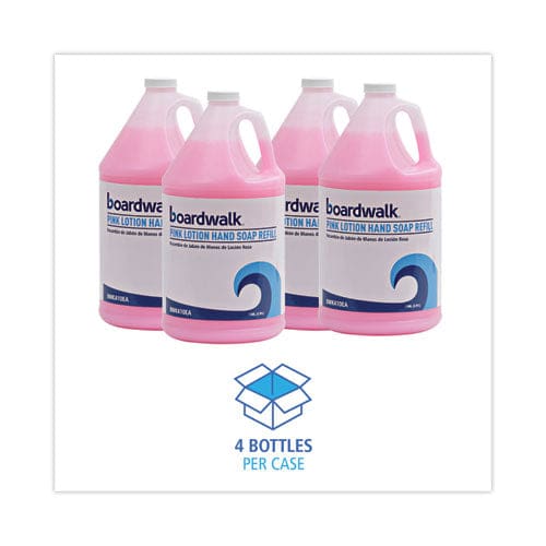 Boardwalk Mild Cleansing Pink Lotion Soap Cherry Scent Liquid 1 Gal Bottle 4/carton - Janitorial & Sanitation - Boardwalk®