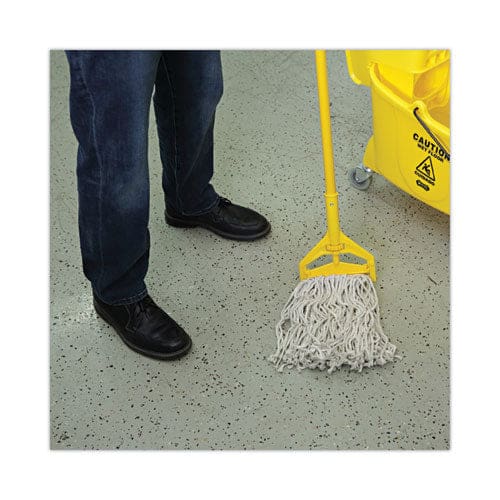 Boardwalk Mop Head Cotton Cut-end White 4-ply #16 Band 12/carton - Janitorial & Sanitation - Boardwalk®