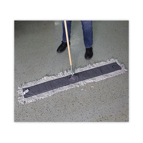 Boardwalk Mop Head Dust Disposable Cotton/synthetic Fibers 48 X 5 White - Janitorial & Sanitation - Boardwalk®