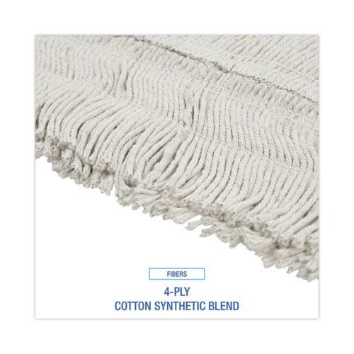 Boardwalk Mop Head Dust Disposable Cotton/synthetic Fibers 48 X 5 White - Janitorial & Sanitation - Boardwalk®