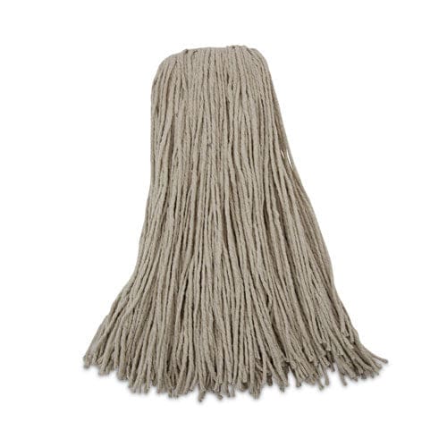 Boardwalk Mop Head Economical Lie-flat Head Cotton Fiber 32oz White 12/carton - Janitorial & Sanitation - Boardwalk®