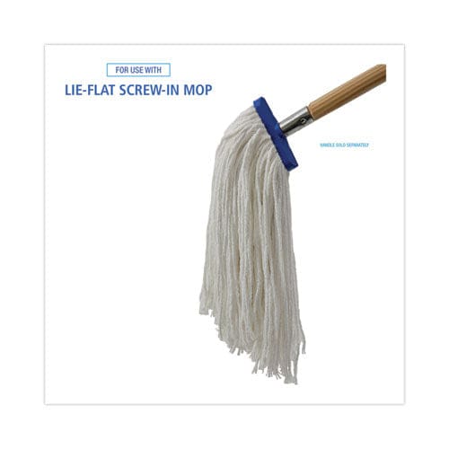 Boardwalk Mop Head Economical Lie-flat Head Rayon Fiber 32-oz. White 12/carton - Janitorial & Sanitation - Boardwalk®