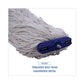 Boardwalk Mop Head Economical Lie-flat Head Rayon Fiber 32-oz. White 12/carton - Janitorial & Sanitation - Boardwalk®