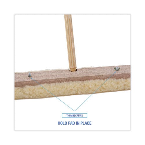 Boardwalk Mop Head Finish Applicator Lambswool 14-inch White - Janitorial & Sanitation - Boardwalk®