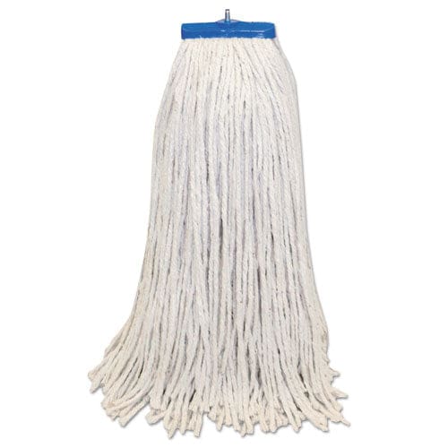 Boardwalk Mop Head Lie-flat Head Cotton Fiber 24 Oz. White 12/carton - Janitorial & Sanitation - Boardwalk®