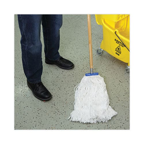 Boardwalk Mop Head Lie-flat Head Rayon Fiber 24oz White 12/carton - Janitorial & Sanitation - Boardwalk®