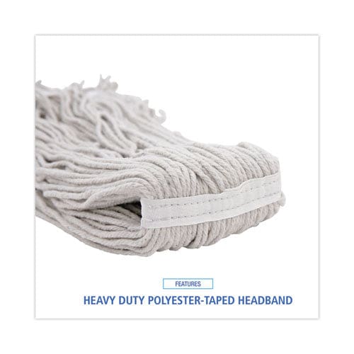 Boardwalk Mop Head Loop Web/tailband Value Standard Cotton No. 32 White 12/carton - Janitorial & Sanitation - Boardwalk®