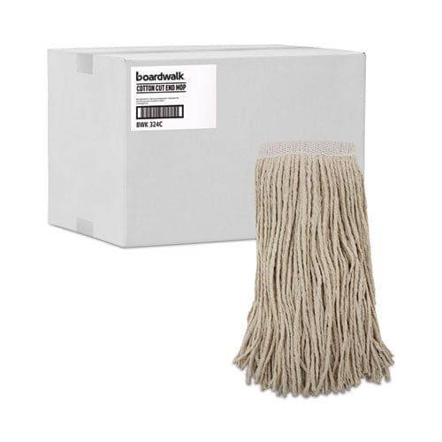 Boardwalk Mop Head Premium Saddleback Head Cotton Fiber 24 Oz White 12/carton - Janitorial & Sanitation - Boardwalk®