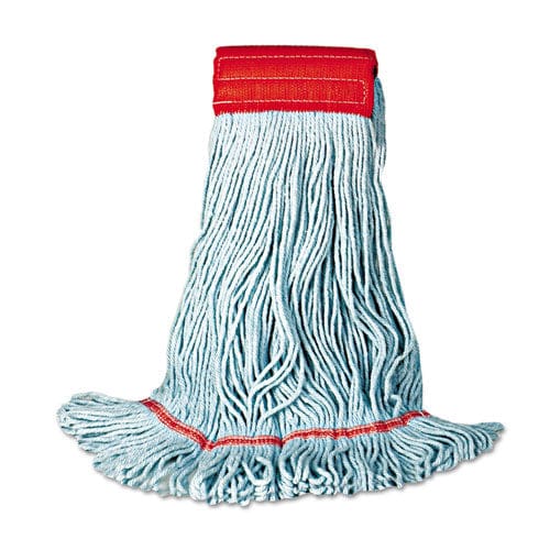 Boardwalk Mop Head Premium Standard Head Cotton/rayon Fiber Large Blue 12/carton - Janitorial & Sanitation - Boardwalk®