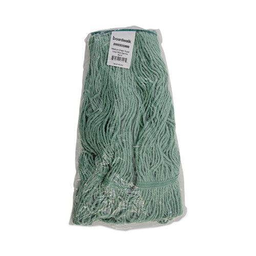 Boardwalk Mop Head Premium Standard Head Cotton/rayon Fiber Medium Green 12/carton - Janitorial & Sanitation - Boardwalk®