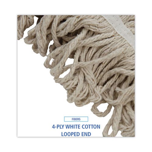 Boardwalk Mop Head Pro Loop Web/tailband Premium Standard Head Cotton 32-oz. White - Janitorial & Sanitation - Boardwalk®