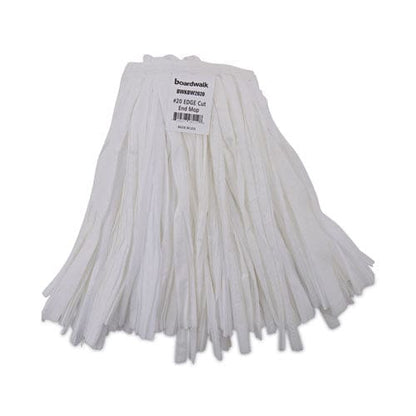 Boardwalk Nonwoven Cut End Edge Mop Rayon/polyester #20 White 12/carton - Janitorial & Sanitation - Boardwalk®