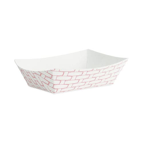 Boardwalk Paper Food Baskets 0.5 Lb Capacity Red/white 1,000/carton - Food Service - Boardwalk®