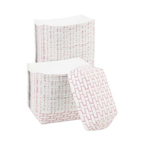 Boardwalk Paper Food Baskets 2.5 Lb Capacity Red/white 500/carton - Food Service - Boardwalk®