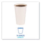 Boardwalk Paper Hot Cups 16 Oz White 20 Cups/sleeve 50 Sleeves/carton - Food Service - Boardwalk®