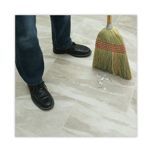 Boardwalk Parlor Broom Corn Fiber Bristles 55 Overall Length Natural 12/carton - Janitorial & Sanitation - Boardwalk®