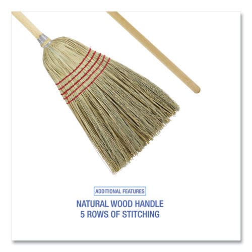 Boardwalk Parlor Broom Yucca/corn Fiber Bristles 55.5 Overall Length Natural - Janitorial & Sanitation - Boardwalk®