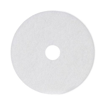 Boardwalk Polishing Floor Pads 18 Diameter White 5/carton - Janitorial & Sanitation - Boardwalk®