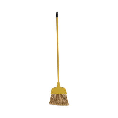 Boardwalk Poly Bristle Angler Broom 53 Handle Yellow 12/carton - Janitorial & Sanitation - Boardwalk®