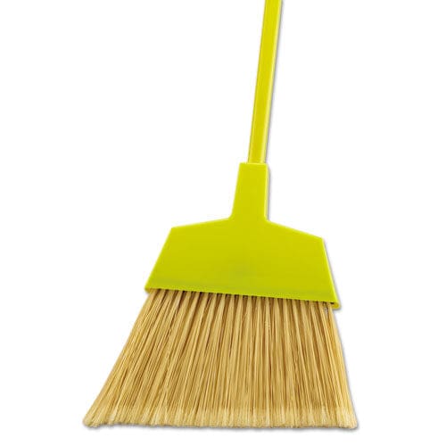 Boardwalk Poly Bristle Angler Broom 53 Handle Yellow 12/carton - Janitorial & Sanitation - Boardwalk®