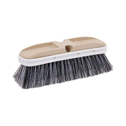 Boardwalk Polystyrene Vehicle Brush With Vinyl Bumper Black/white Polystyrene Bristles 10 Brush - Janitorial & Sanitation - Boardwalk®