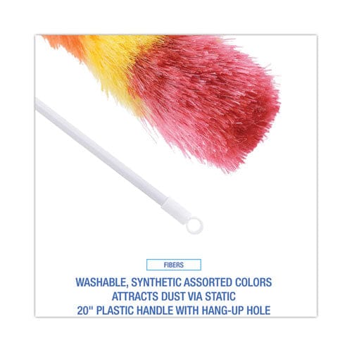 Boardwalk Polywool Duster W/20 Plastic Handle Assorted Colors - Janitorial & Sanitation - Boardwalk®