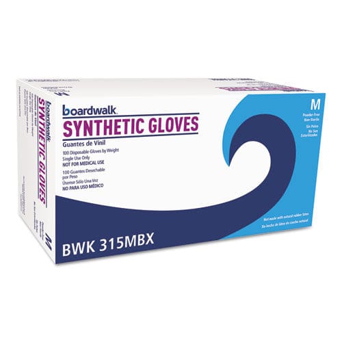 Boardwalk Powder-free Synthetic Vinyl Gloves Medium Cream 4 Mil 1,000/carton - Janitorial & Sanitation - Boardwalk®