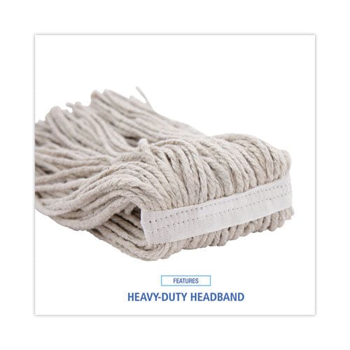 Boardwalk Premium Cut-end Wet Mop Heads Cotton 16oz White 12/carton - Janitorial & Sanitation - Boardwalk®