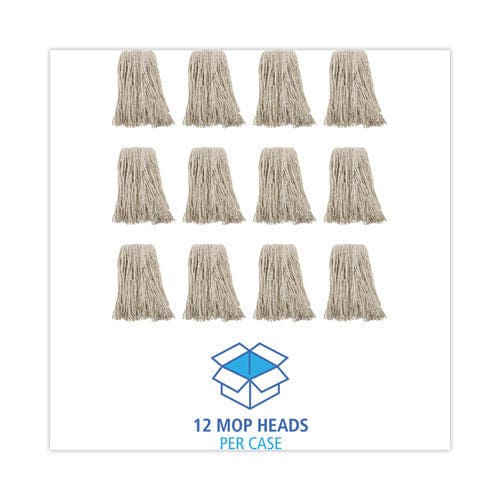 Boardwalk Premium Cut-end Wet Mop Heads Cotton 16oz White 12/carton - Janitorial & Sanitation - Boardwalk®