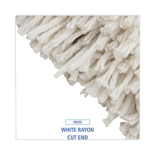 Boardwalk Premium Cut-end Wet Mop Heads Rayon 24oz White 12/carton - Janitorial & Sanitation - Boardwalk®