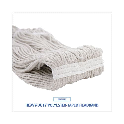 Boardwalk Pro Loop Web/tailband Wet Mop Head Cotton 24oz White - Janitorial & Sanitation - Boardwalk®
