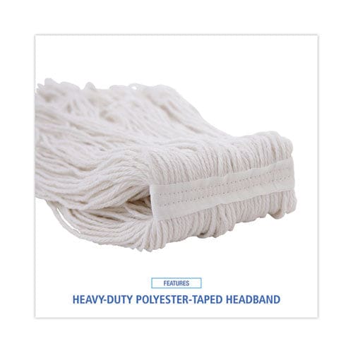 Boardwalk Pro Loop Web/tailband Wet Mop Head Rayon 24oz White - Janitorial & Sanitation - Boardwalk®