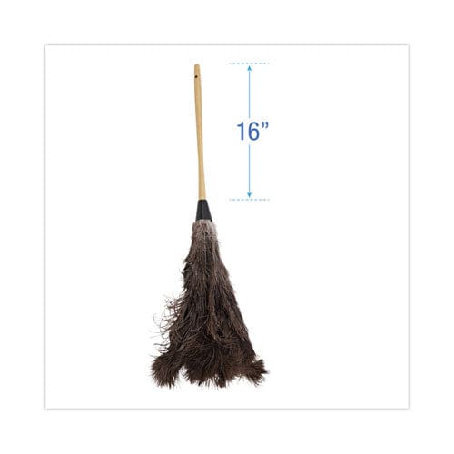 Boardwalk Professional Ostrich Feather Duster 16 Handle - Janitorial & Sanitation - Boardwalk®