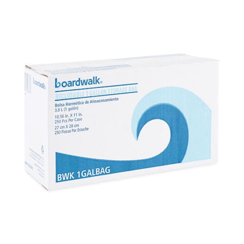 Boardwalk Reclosable Food Storage Bags 1 Gal 1.75 Mil 10.5 X 11 Clear 250/box - Food Service - Boardwalk®