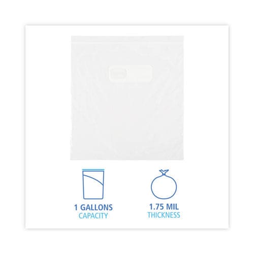 Boardwalk Reclosable Food Storage Bags 1 Gal 1.75 Mil 10.5 X 11 Clear 250/box - Food Service - Boardwalk®