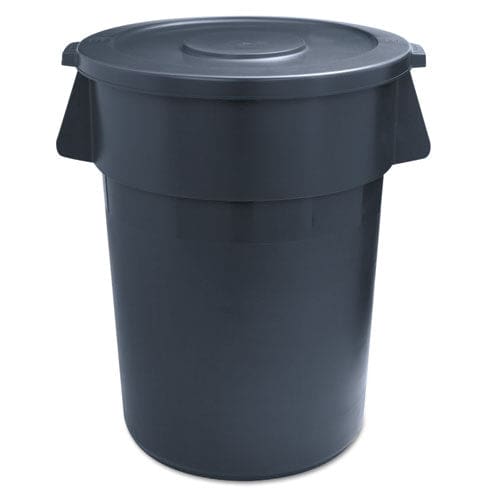 Boardwalk Round Waste Receptacle 32 Gal Linear-low-density Polyethylene Gray - Janitorial & Sanitation - Boardwalk®